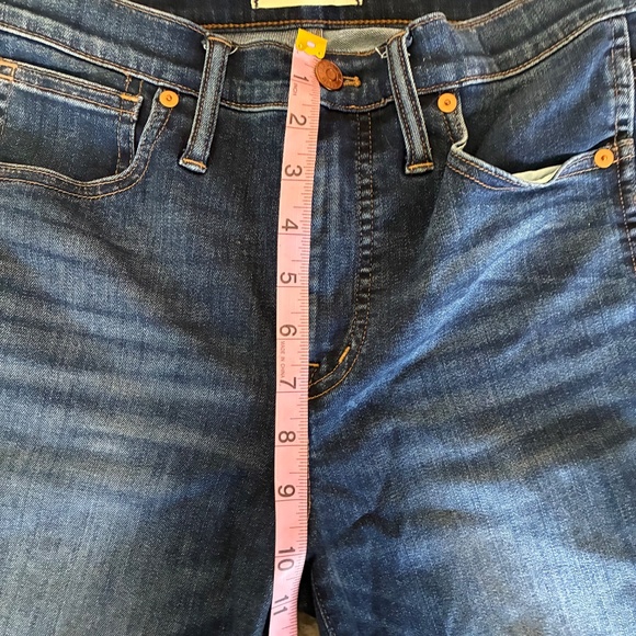 Madewell 10” High-Rise Skinny Jeans 27T Dark Blue Stretch Magic Pockets - Picture 8 of 8